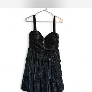 Green Tiered Dress with Straps